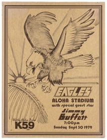 Eagles / Jimmy Buffett Aloha Stadium. 1979. Concert poster ...