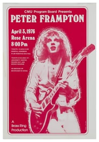 Peter Frampton / Rose Arena. 1976. CMU tour stop poster des...