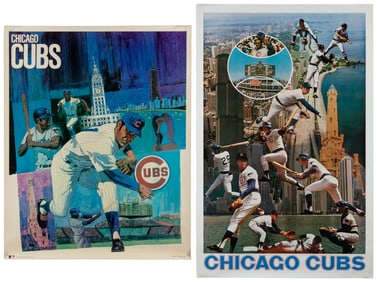 [MLB]. Pair of Chicago Cubs Posters. Including one ProMotio...