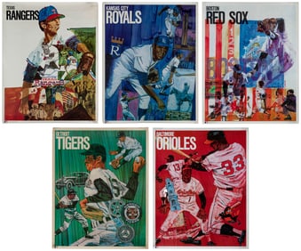 [MLB]. Five Major League Baseball team posters. 1971. ProMo...