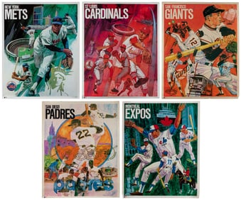 [MLB]. Five Major League Baseball team posters. 1971. ProMo...