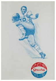 JEWELL, Jack. Spalding / Football. Circa 1950s. Offset lith...