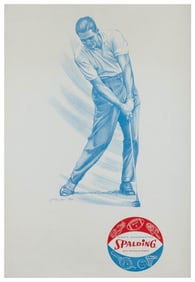 JEWELL, Jack. Spalding / Golf. Circa 1950s. Offset lithogra...