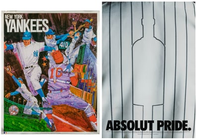[MLB]. Two New York Yankees Related Posters. 1971/1998. Inc...