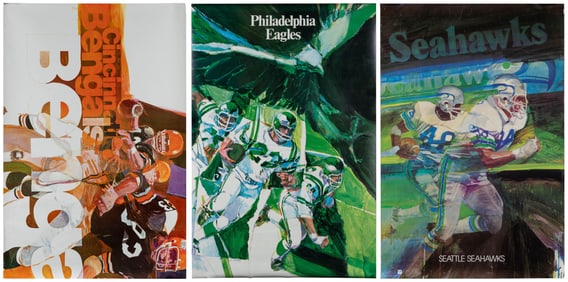 [NFL]. BARTELL, George. Three NFL Team Posters. 1968 - 76. ...
