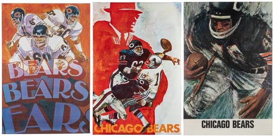 [NFL]. Three Chicago Bears Posters. Including one by Dave B...