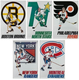 [NHL]. Ten team posters. Sportsgraphics Inc, 1971/73. Group...