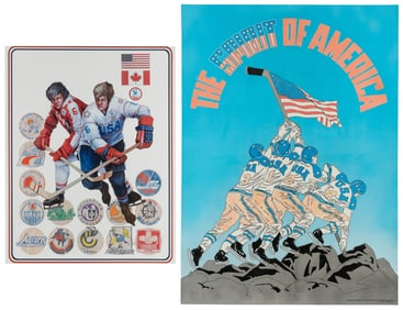 Pair of Hockey Posters. Circa 1970-80s. Including “Spirit o...