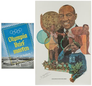 [JESSE OWENS]. Pair of Jesse Owens Related Posters. Includi...