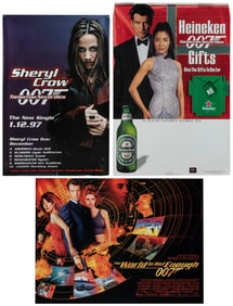 [JAMES BOND]. Group of 7 promotional movie posters and stan...