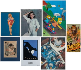 Group of over 40 assorted vintage posters. Circa 1950s-2000...