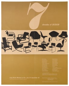 7 Decades of Design. 1967. Fold-out offset printed poster p...