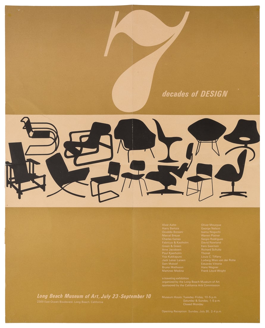 7 Decades of Design. 1967. Fold-out offset printed poster p... (1 of 2)