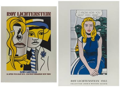 LICHTENSTEIN, ROY (1923–1997). Pair of vintage posters. Inc...