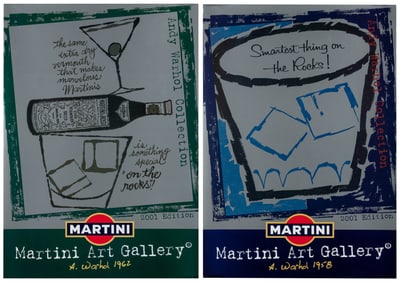 WARHOL, Andy (1928–1987). Pair of Martini Art Gallery Poste...