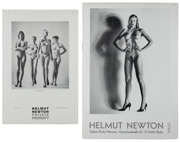 NEWTON, Helmut (1920 – 2004). Two exhibition posters. 1980s...