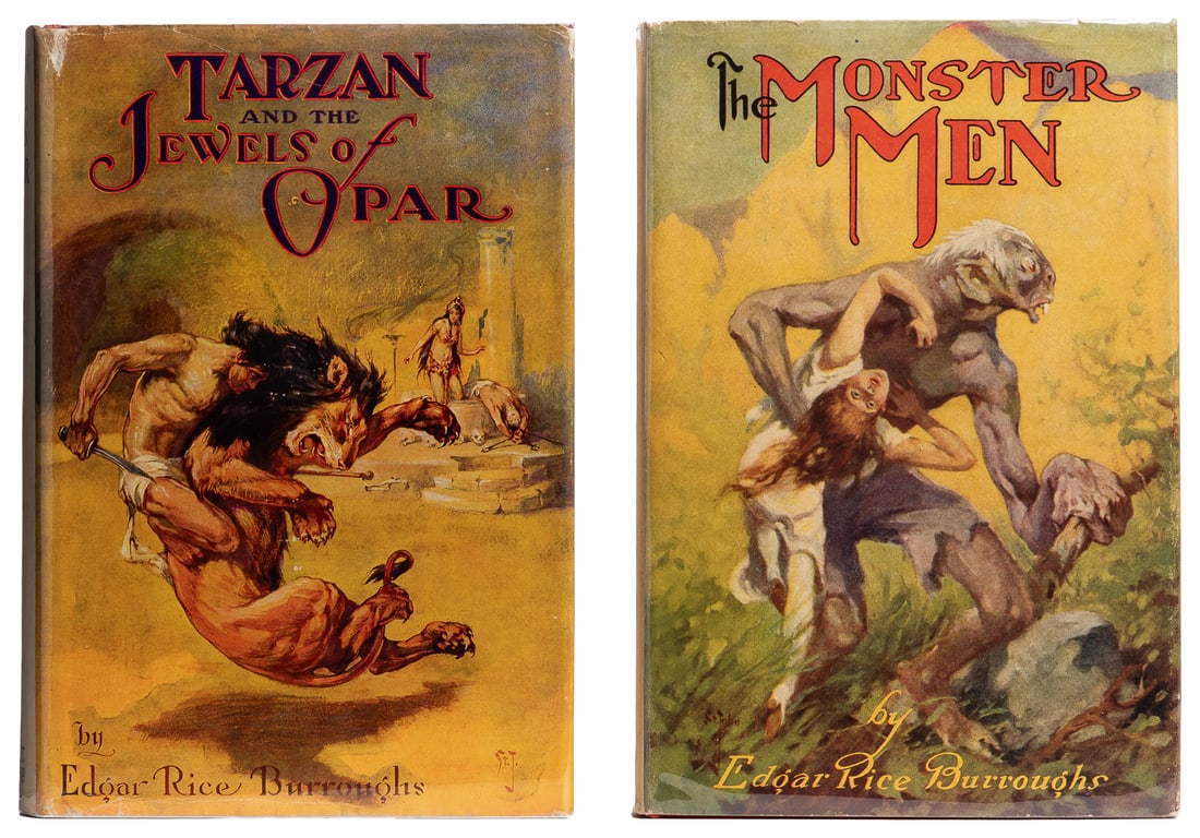 BURROUGHS, Edgar Rice (1875-1950). Pair of Jacketed Early R... (1 of 1)