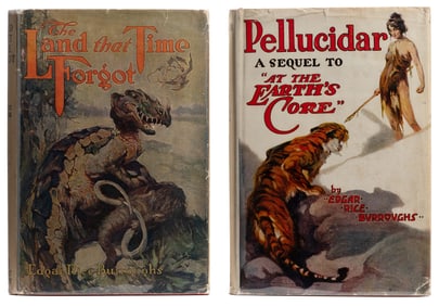 BURROUGHS, Edgar Rice (1875-1950). Pair of Jacketed Early R...