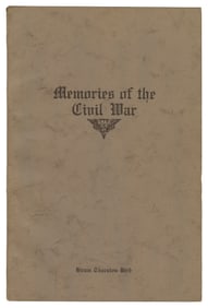 [CIVIL WAR]. BIRD, Hiram Thornton (1846-1926). Memories of ...