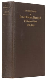 [CIVIL WAR]. MAXWELL, James Robert (1844-1930). Autobiograp...