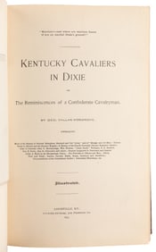 [CIVIL WAR]. MOSGROVE, George Dallas (1845-1907). Kentucky ...
