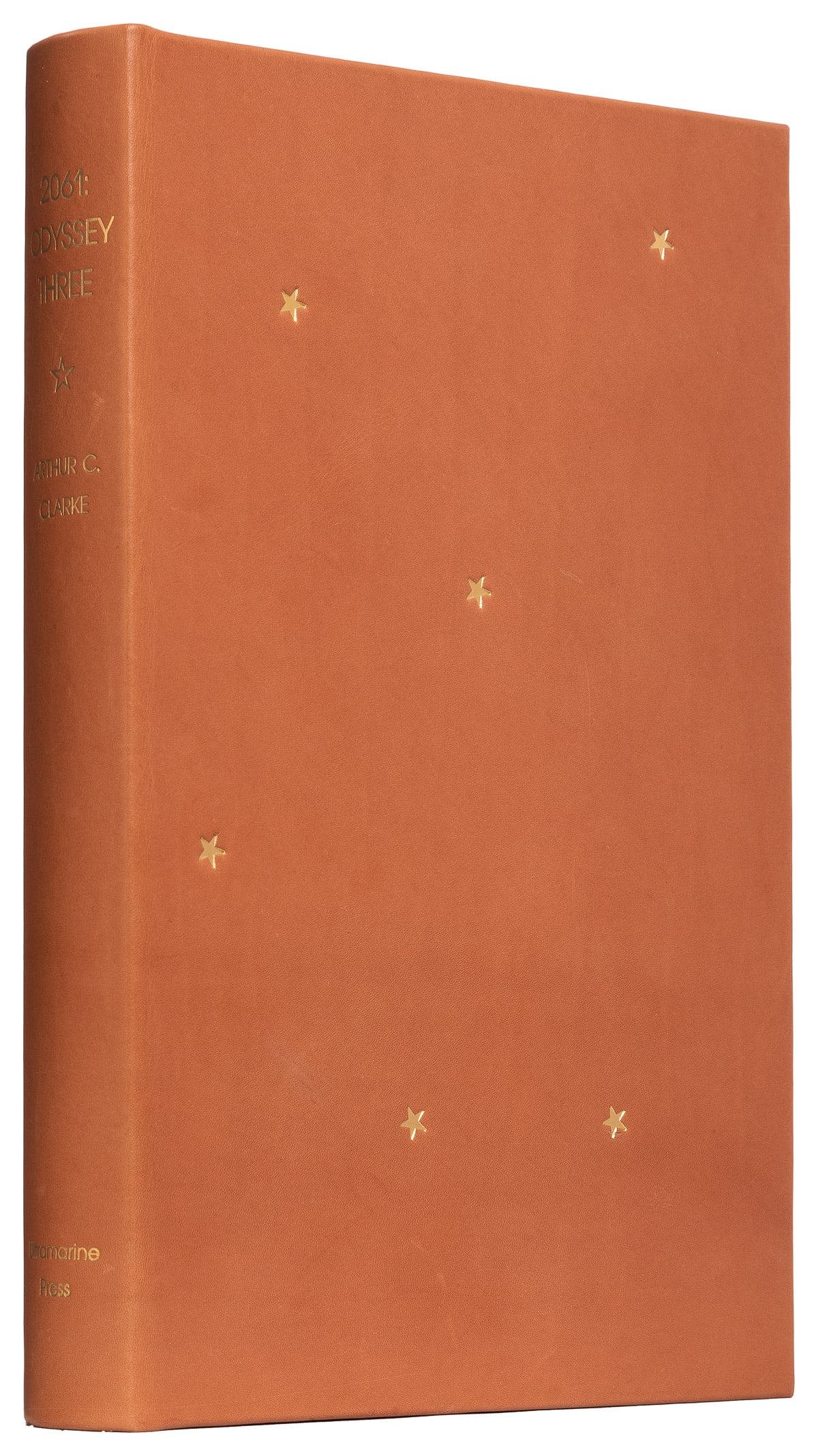 CLARKE, Arthur C. (1917-2008). 2061: Odyssey Three. New Yor...: CLARKE, Arthur C. (1917-2008). 2061: Odyssey Three. New York: A Del Rey Book / Ultramarine Publishing Co., Inc., 1988. 8vo. [281], [5, blank] pp. Publisher’s deluxe binding by Denis Goudey of fu