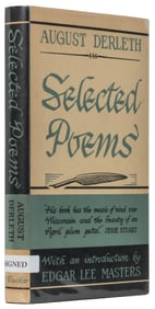DERLETH, August (1909-1971). Selected Poems. Prairie City, ...