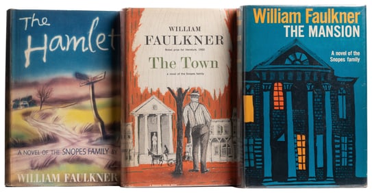 FAULKNER, William (1897-1962). The Snopes Trilogy (The Haml...