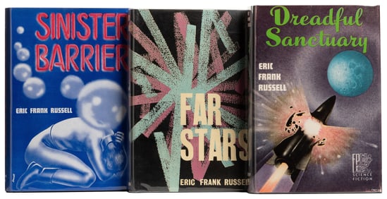 RUSSELL, Eric Frank (1905-1978). Group of 3 First Editions,...