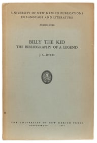 [WESTERN AMERICANA]. [BONNEY, William (a. k. a. BILLY THE K...