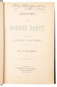 [WESTERN AMERICANA]. MCGLASHAN, C. F. (1847-1931). History ...