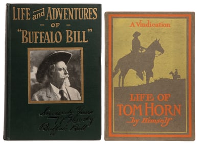 [WESTERN AMERICANA]. Pair of Biographies of Famous Cowboys,...
