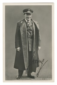 GOERING, Hermann (1893-1946). Signed Real Photo Postcard. [...