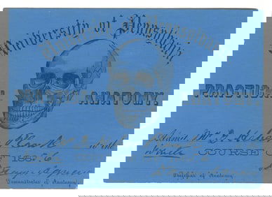 [MEDICAL EPHEMERA]. Engraved Pass for Practical Anatomy Cou...