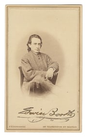[PHOTOGRAPHY]. [BOOTH, Edwin (1833-1893), subject]. Signed ...