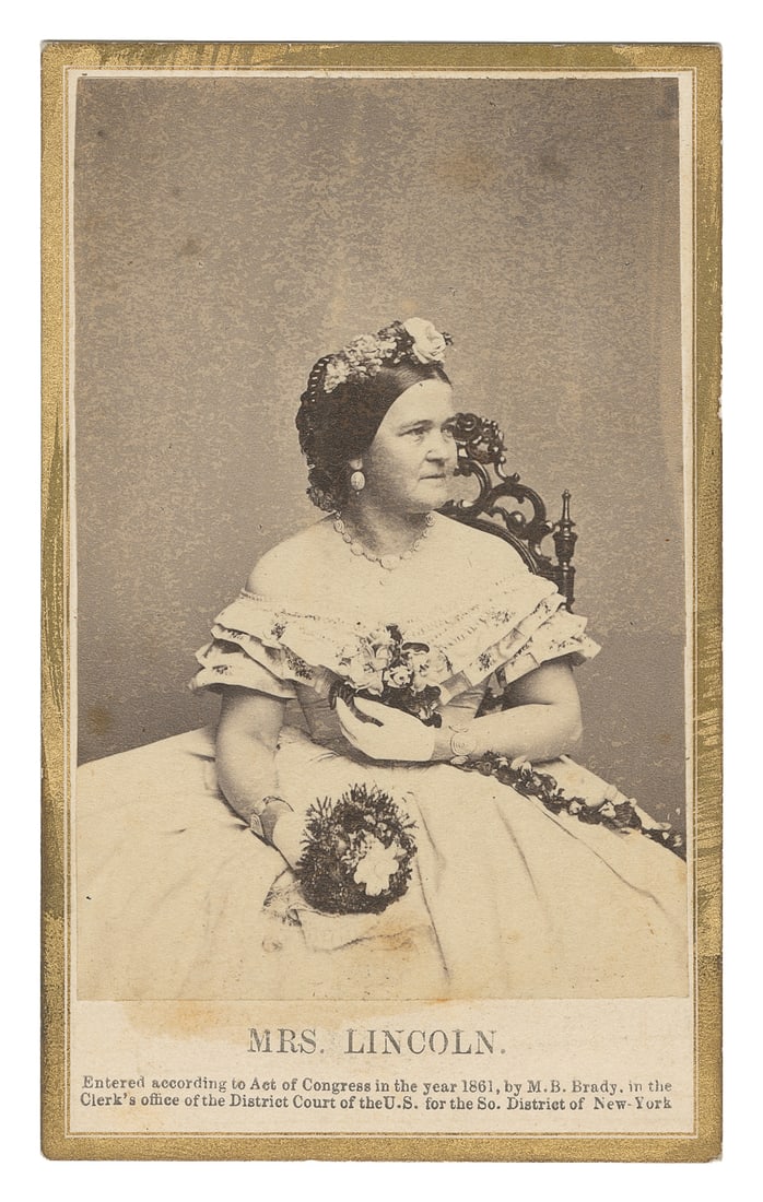 [PHOTOGRAPHY]. [LINCOLN, Mary Todd (1818-1882), subject]. [... (1 of 2)