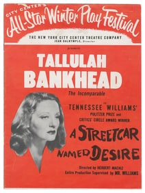 WILLIAMS, Tennessee (1911-1983). Signed Theatre Program. Ne...