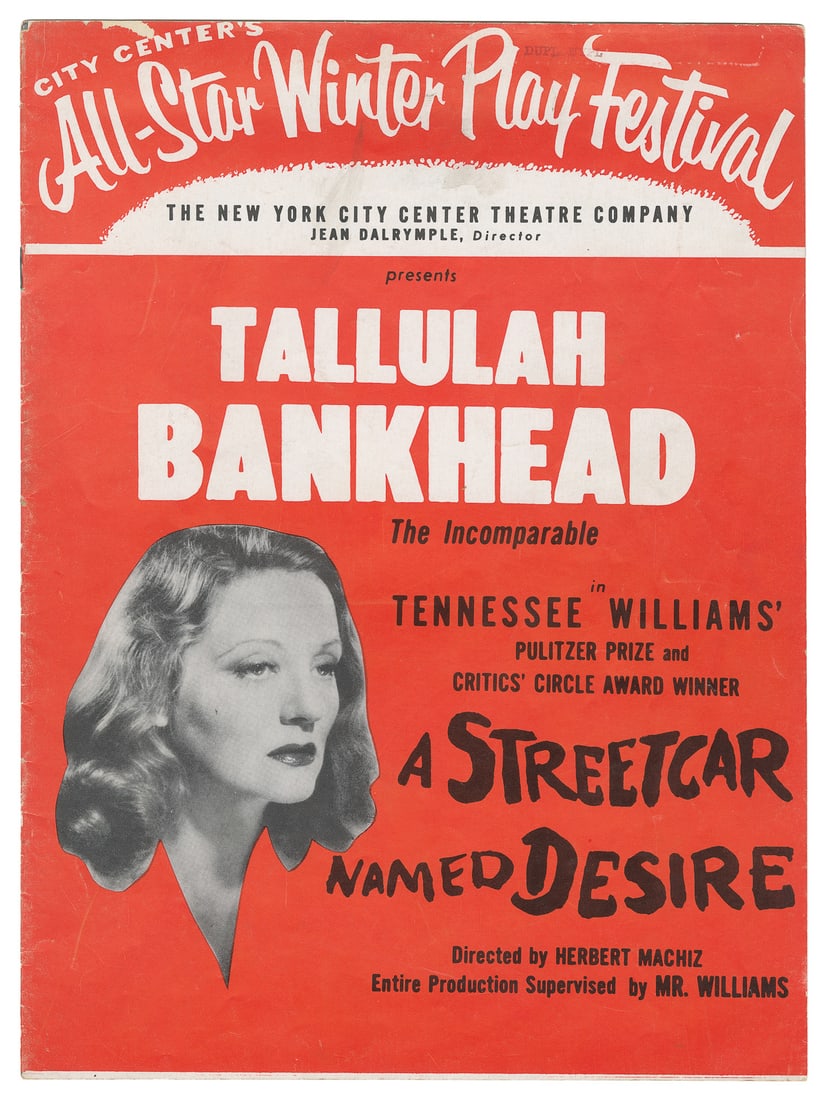 WILLIAMS, Tennessee (1911-1983). Signed Theatre Program. Ne... (1 of 2)