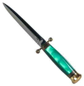 Dagger with Green Pearlex Handle. Solingen, Germany: Linder...