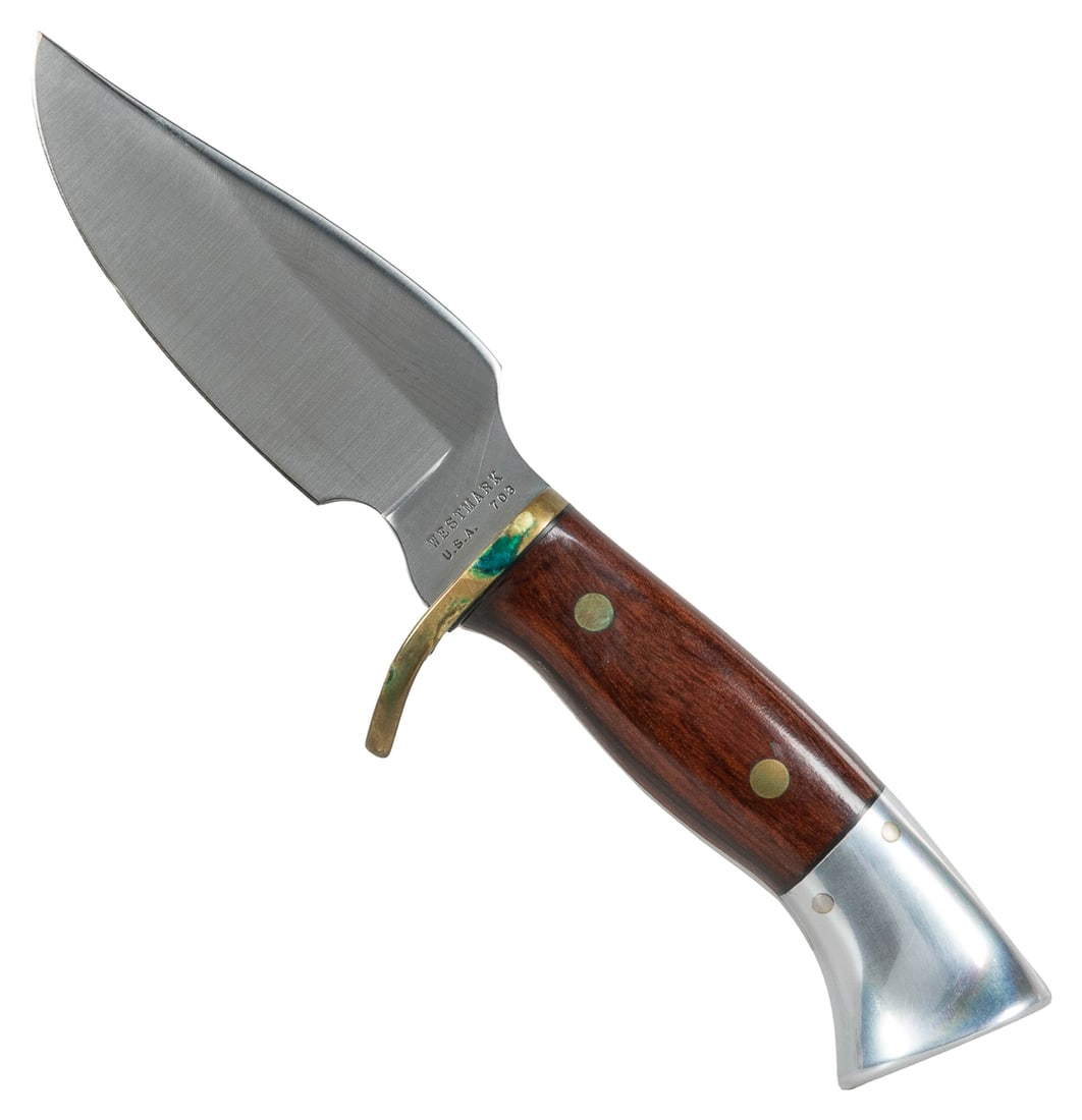 Model #703 Fixed Blade Hunting Knife with Brown Leather She... (1 of 2)