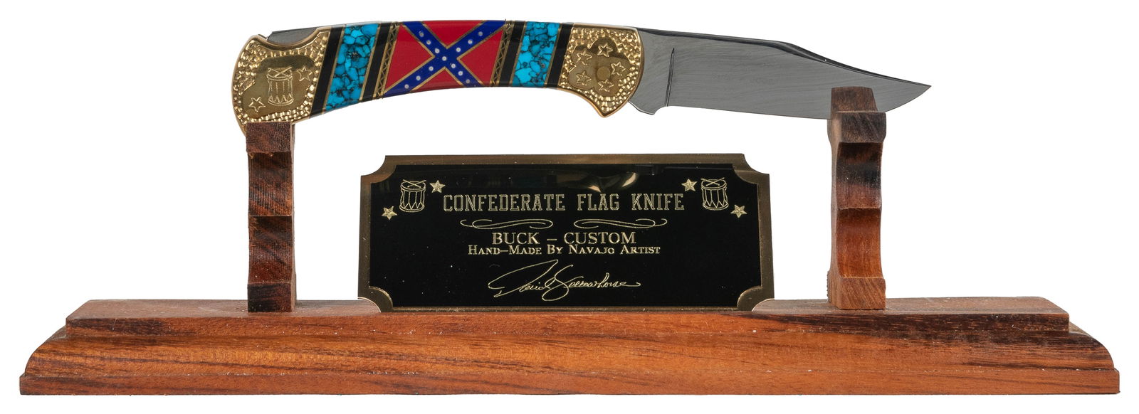 YELLOWHORSE, Dave. (Navajo). Handmade Custom C.S.A. Flag Kn... (1 of 2)