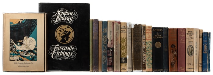 Group of Nearly 30 Titles of Illustrated Literature. [V.p.,...