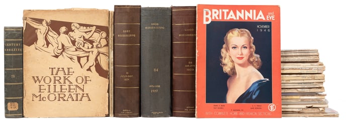 Group of Nearly 40 Illustrated Magazines. [V.p., ca. 20th –...