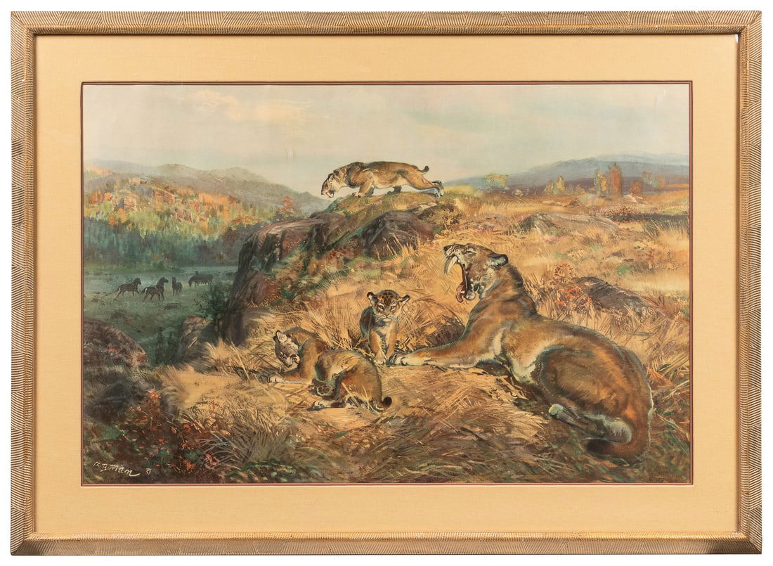 BURIAN, Zdenêk (Czech, 1905-1981). Color Print of a Family ... (1 of 1)