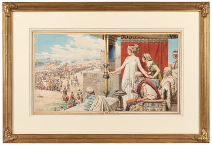 MATANIA, Fortunino (Italian, 1881-1963). Helen Watching Men...