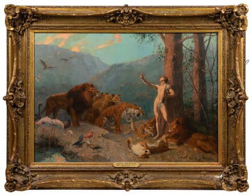 SURAND, Gustave (French, 1860-1937). Original Oil Painting,...