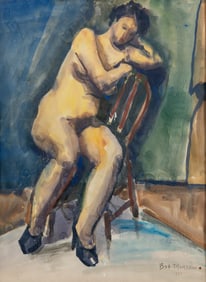 [IN THE STYLE OF] THOMPSON, Bob (American, 1937 – 1966). Seated Nude. Signed ...