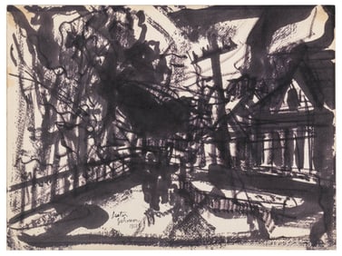 JOHNSON, Lester (American, 1919 – 2010). Untitled (Abstract...