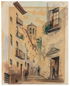 [IN THE STYLE OF] JONES, Lois M. (American, 1905 – 1998). Untitled (Village S...