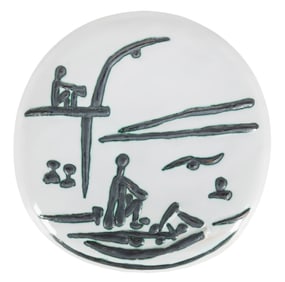 PICASSO, Pablo (Spanish, 1881-1973). Scene de Plage (Beach ...